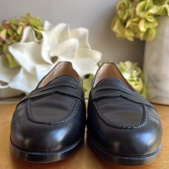 Ralph Lauren Made in Italy Heeled Penny Loafer in Black Leather - Picture 4 of 16